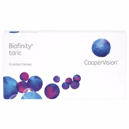 Embalagem de Biofinity Toric