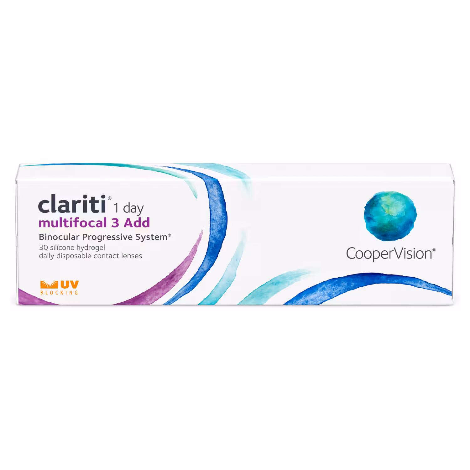 Embalagem de Clariti 1 Day Multifocal 3 Add