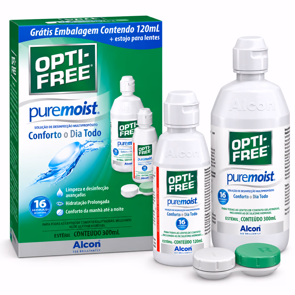 Opti-free Pure Moist 420 Ml - Solução de Limpeza para Lentes de Contato — foto 1